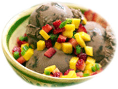 Gingered Fruit Salsa Sundaes