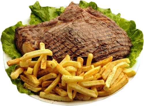 Garlic-Rubbed T-Bones with Burgundy Mushrooms