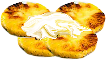 Roasted Pineapple with Balsamic & Goat Cheese