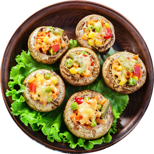 Artichoke and Cheese Stuffed Mushrooms