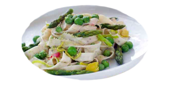 Pasta Salad with Roasted Red Peppers and Basil with White Balsamic Dressing