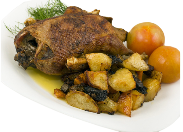 Baked Chicken with Onions, Garlic & Rosemary