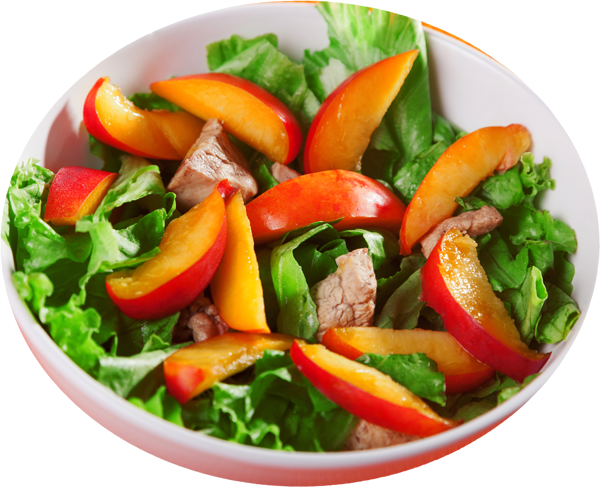 Salad with Peaches in a Vinaigrette