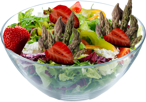 Spring Asparagus and Strawberry Salad with Caramel Drizzle