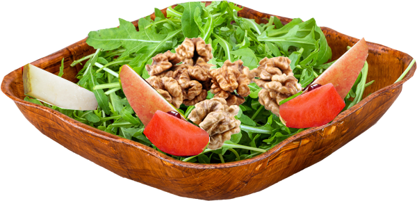 Arugula Salad with Manchego, Apples and Caramelized Walnuts