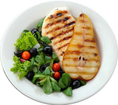 Grilled Stone Fruit with Apple Balsamic Syrup