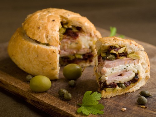 VEGETARIAN MUFFULETTA SANDWICH