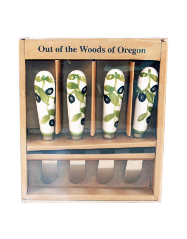 Set of 4 Olive Spreaders