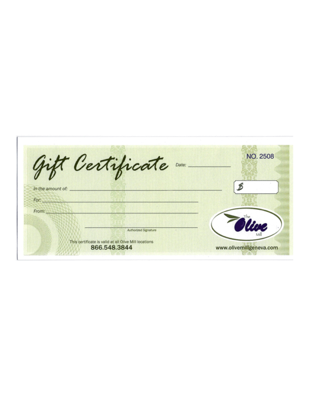 * Gift Certificate